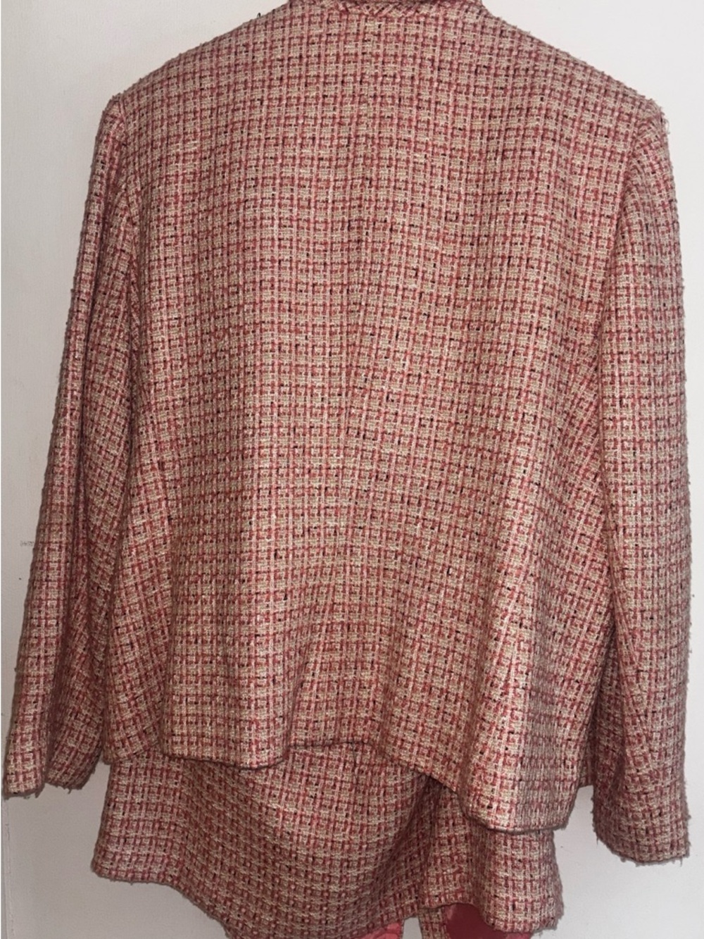 Women's Pink Tweed Blazer Jacket